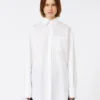 Sobrecamiseta con detalle plisado, blanco óptico Sobrecamiseta con detalle plisado, blanco óptico