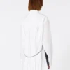 Sobrecamiseta con detalle plisado, blanco óptico Sobrecamiseta con detalle plisado, blanco óptico