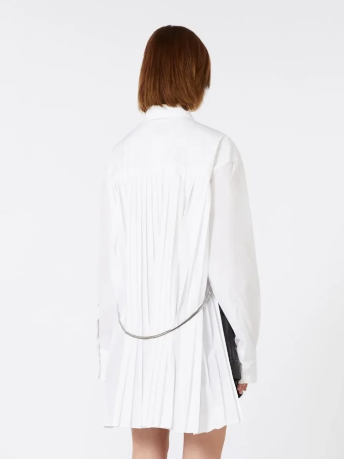 Sobrecamiseta con detalle plisado, blanco óptico Sobrecamiseta con detalle plisado, blanco óptico