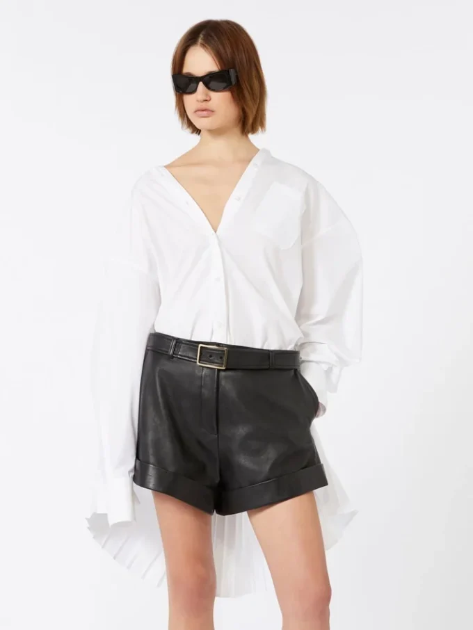 Sobrecamiseta con detalle plisado, blanco óptico Sobrecamiseta con detalle plisado, blanco óptico