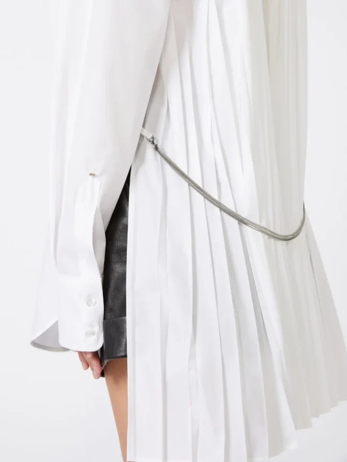 Sobrecamiseta con detalle plisado, blanco óptico Sobrecamiseta con detalle plisado, blanco óptico