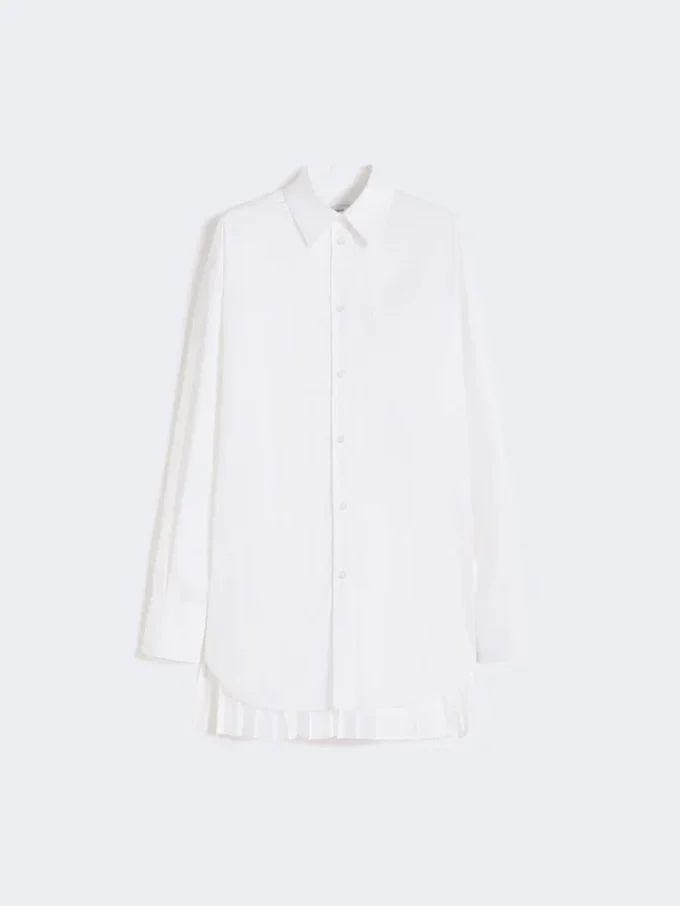 Sobrecamiseta con detalle plisado, blanco óptico Sobrecamiseta con detalle plisado, blanco óptico