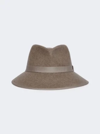 Sombrero de fieltro de lana, beige