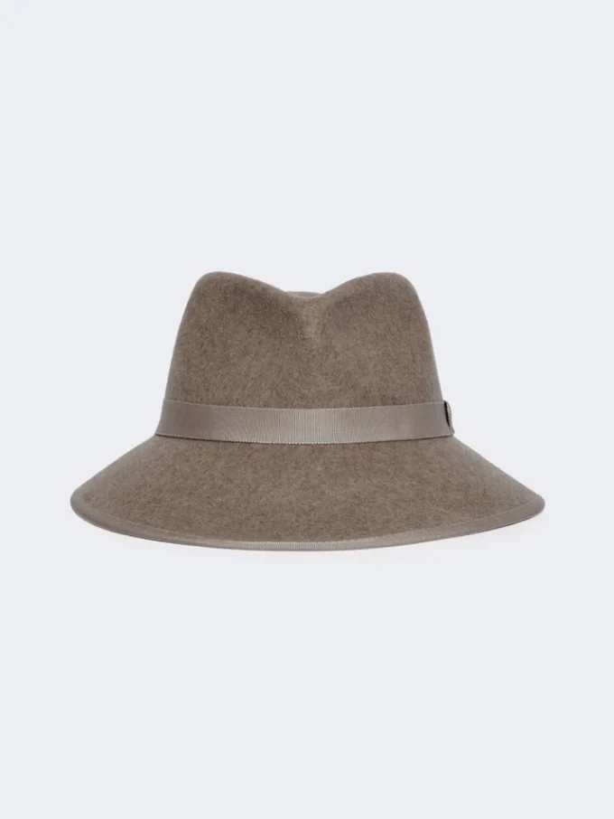 Sombrero de fieltro de lana, beige Sombrero de fieltro de lana, beige