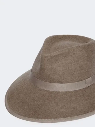 Sombrero de fieltro de lana, beige