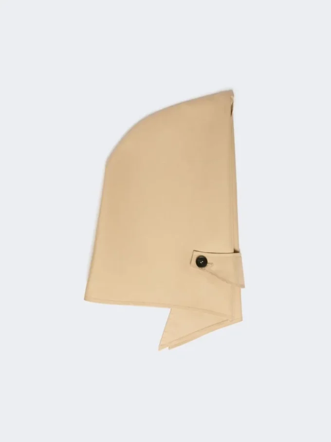 Sombrero-pañuelo de gabardina repelente al agua, color beige Sombrero-pañuelo de gabardina repelente al agua, color beige