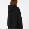 Sudadera con capucha de algodón elástico, negra Sudadera con capucha de algodón elástico, negra