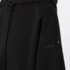 Sudadera con capucha de algodón elástico, negra Sudadera con capucha de algodón elástico, negra