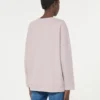 Sudadera de algodón con cuello redondo, lila Sudadera de algodón con cuello redondo, lila