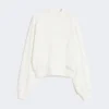 Sudadera de algodón elástico, color marfil Sudadera de algodón elástico, color marfil