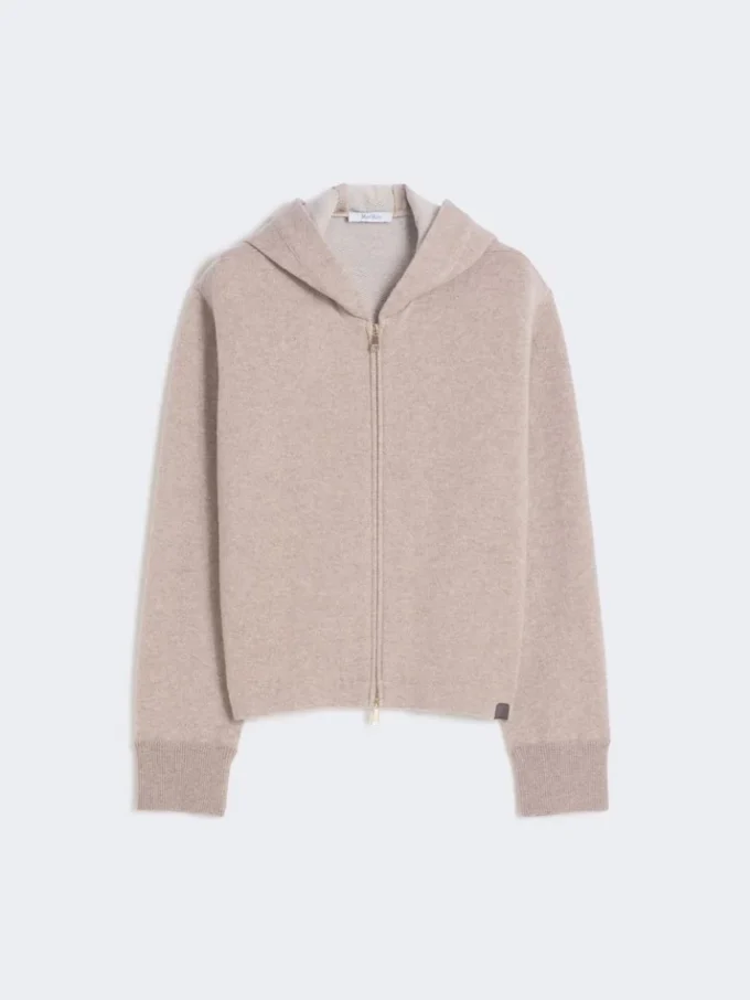 Sudadera de jersey de cachemira y lana, color beige Sudadera de jersey de cachemira y lana, color beige