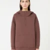 Sudadera larga de jersey scuba, marrón Sudadera larga de jersey scuba, marrón