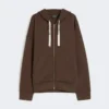 Sudadera técnica con cremallera, color chocolate Sudadera técnica con cremallera, color chocolate