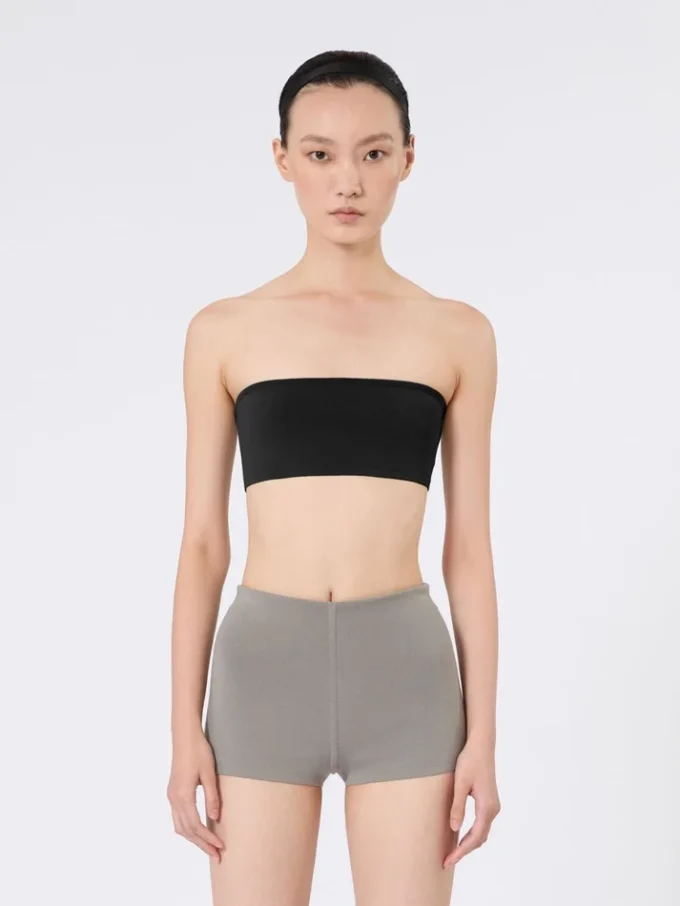 Sujetador bandeau de viscosa elástica, negro Sujetador bandeau de viscosa elástica, negro