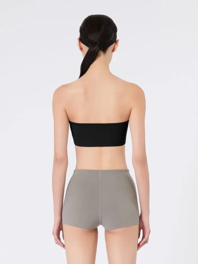Sujetador bandeau de viscosa elástica, negro Sujetador bandeau de viscosa elástica, negro