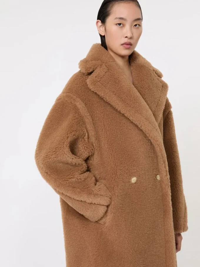 Teddy Bear Icon Coat, color camel