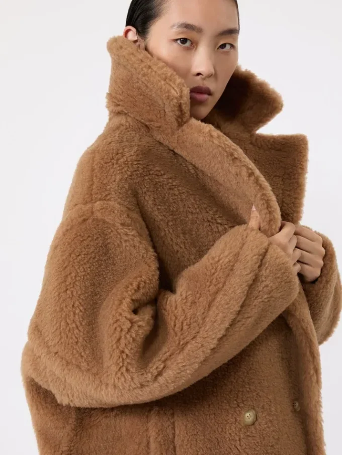 Teddy Bear Icon Coat, color camel