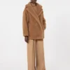 Teddy Bear Icon Coat corto, color camel
