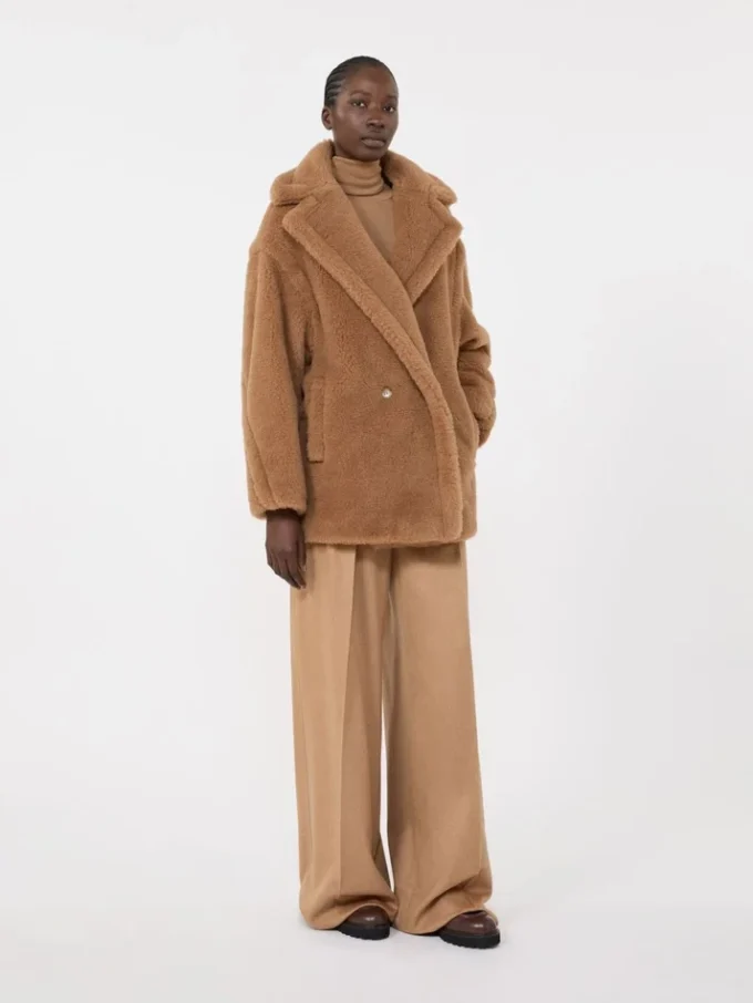 Teddy Bear Icon Coat corto, color camel