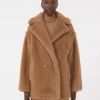 Teddy Bear Icon Coat corto, color camel
