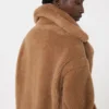 Teddy Bear Icon Coat corto, color camel
