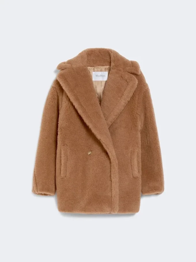 Teddy Bear Icon Coat corto, color camel