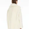 Teddy Bear Icon Coat corto en alpaca y lana, blanco
