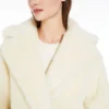 Teddy Bear Icon Coat corto en alpaca y lana, blanco