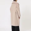 Teddy Bear Icon Coat en alpaca y lana, color beige