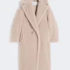 Teddy Bear Icon Coat en alpaca y lana, color beige