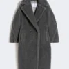 Teddy Bear Icon Coat en lana y alpaca, gris medio
