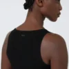 Top de hilo de mezcla de viscosa, negro