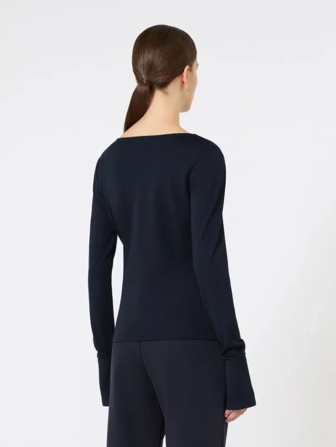 Top de jersey de lana, azul ultramar Top de jersey de lana, azul ultramar
