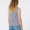 Top sin mangas de punto interlock, azul marino Top sin mangas de punto interlock, azul marino
