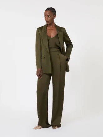Top tipo camisola de satén Envers, verde musgo