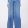 Vaqueros anchos de algodón denim, azul marino Vaqueros anchos de algodón denim, azul marino