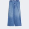 Vaqueros anchos de algodón denim, azul marino Vaqueros anchos de algodón denim, azul marino