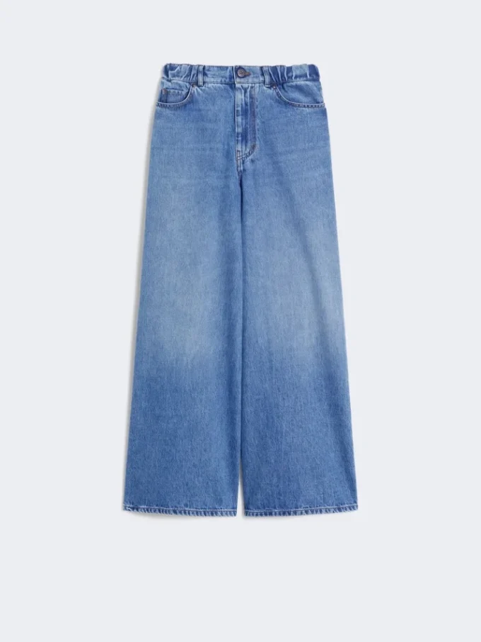 Vaqueros anchos de algodón denim, azul marino Vaqueros anchos de algodón denim, azul marino
