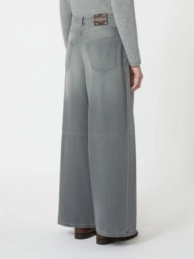Vaqueros de algodón y viscosa, gris medio