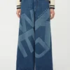 Vaqueros de auténtico denim de algodón, azul marino Vaqueros de auténtico denim de algodón, azul marino