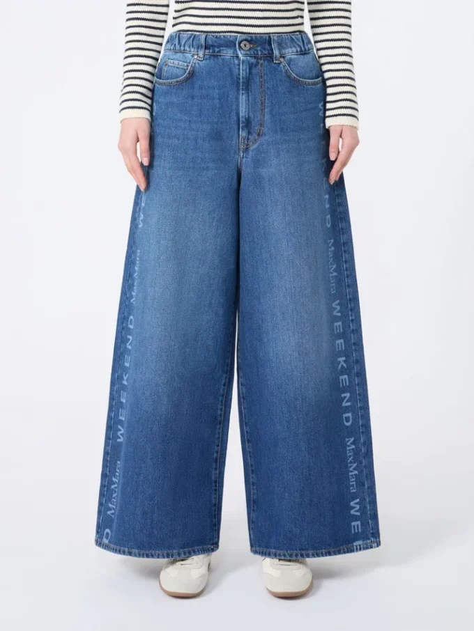 Vaqueros de auténtico denim de algodón, azul marino Vaqueros de auténtico denim de algodón, azul marino