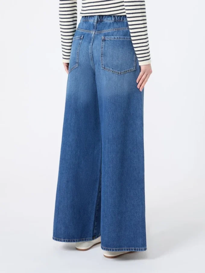 Vaqueros de auténtico denim de algodón, azul marino Vaqueros de auténtico denim de algodón, azul marino