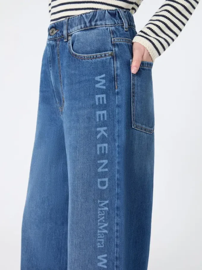 Vaqueros de auténtico denim de algodón, azul marino Vaqueros de auténtico denim de algodón, azul marino