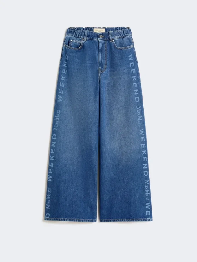 Vaqueros de auténtico denim de algodón, azul marino Vaqueros de auténtico denim de algodón, azul marino