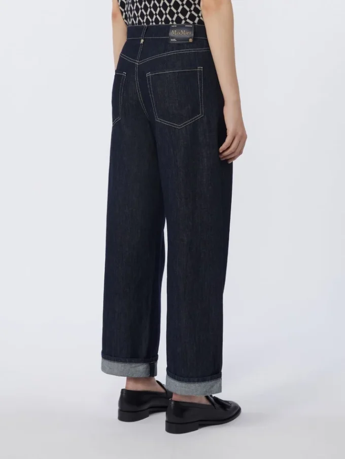 Vaqueros de denim con vuelta, azul ultramar Vaqueros de denim con vuelta, azul ultramar