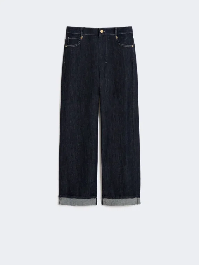 Vaqueros de denim con vuelta, azul ultramar Vaqueros de denim con vuelta, azul ultramar