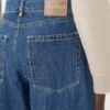 Vaqueros de denim de algodón con corte ajustado, azul medianoche Vaqueros de denim de algodón con corte ajustado, azul medianoche