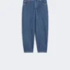 Vaqueros de denim de algodón con corte ajustado, azul medianoche Vaqueros de denim de algodón con corte ajustado, azul medianoche
