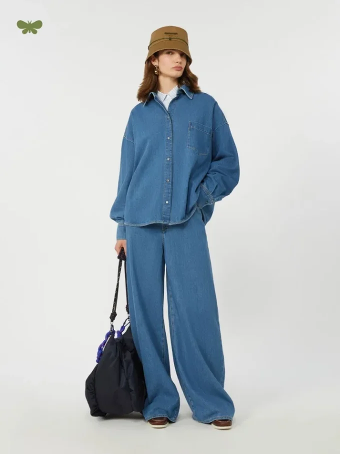 Vaqueros de denim de algodón suave, azul marino Vaqueros de denim de algodón suave, azul marino