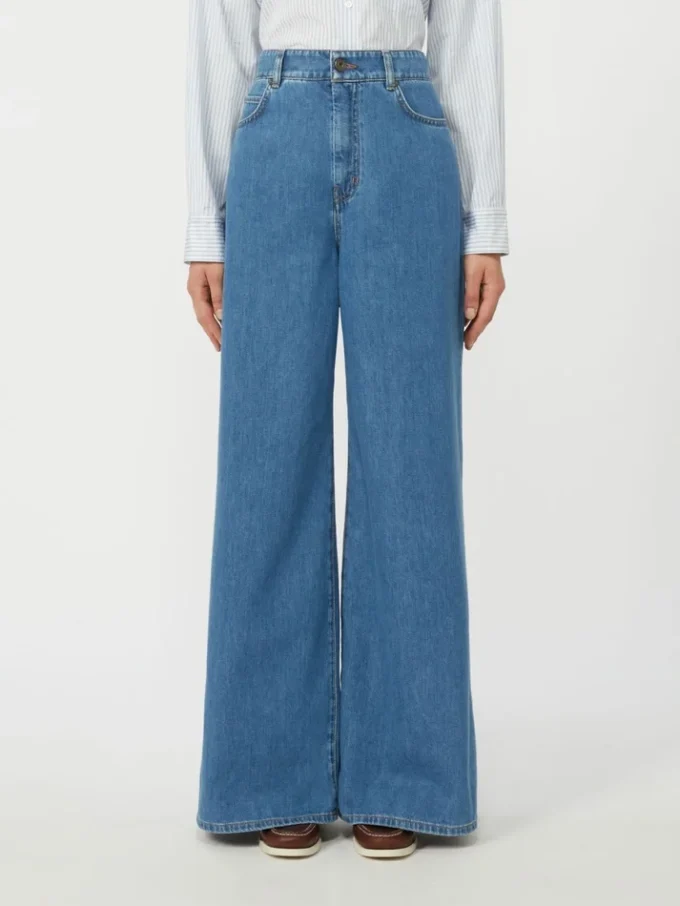 Vaqueros de denim de algodón suave, azul marino Vaqueros de denim de algodón suave, azul marino
